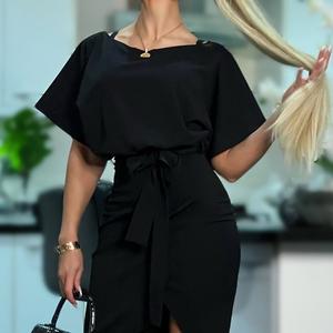 JUDITH WRAP VESTIDO MIDI BODYCON MANGAS BATWING Moda Feminina