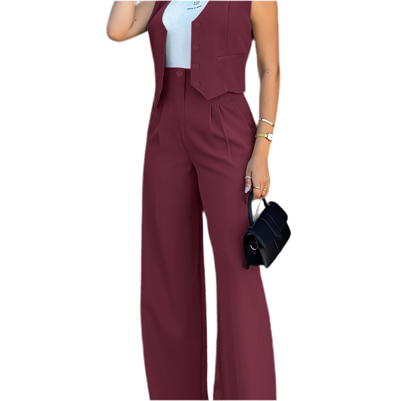 Sophisticate Vest & Wide-Leg Pants Set