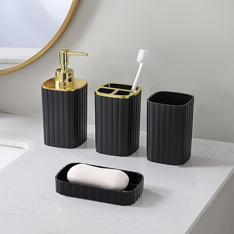 Sophisticate 6-Piece Black Bathroom Accessories Set