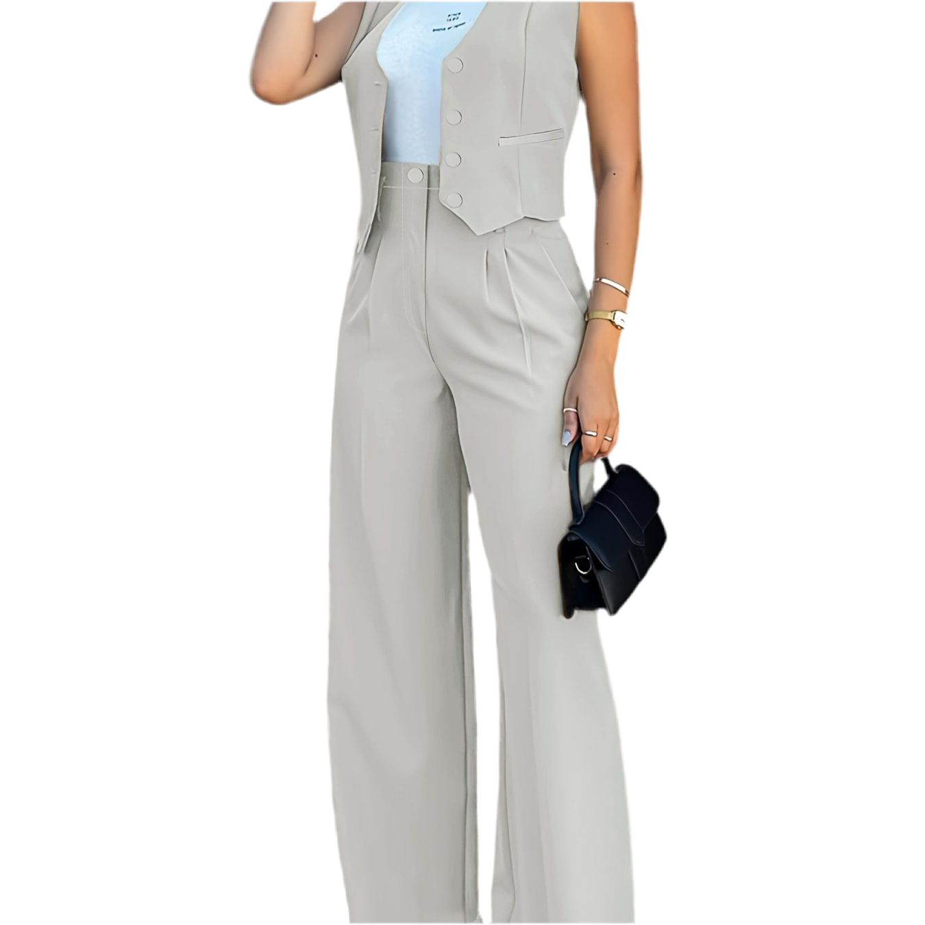 Sophisticate Vest & Wide-Leg Pants Set