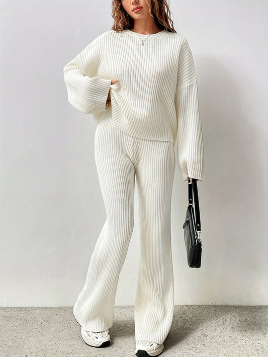 Sophisticate Ribbed Knitted Set