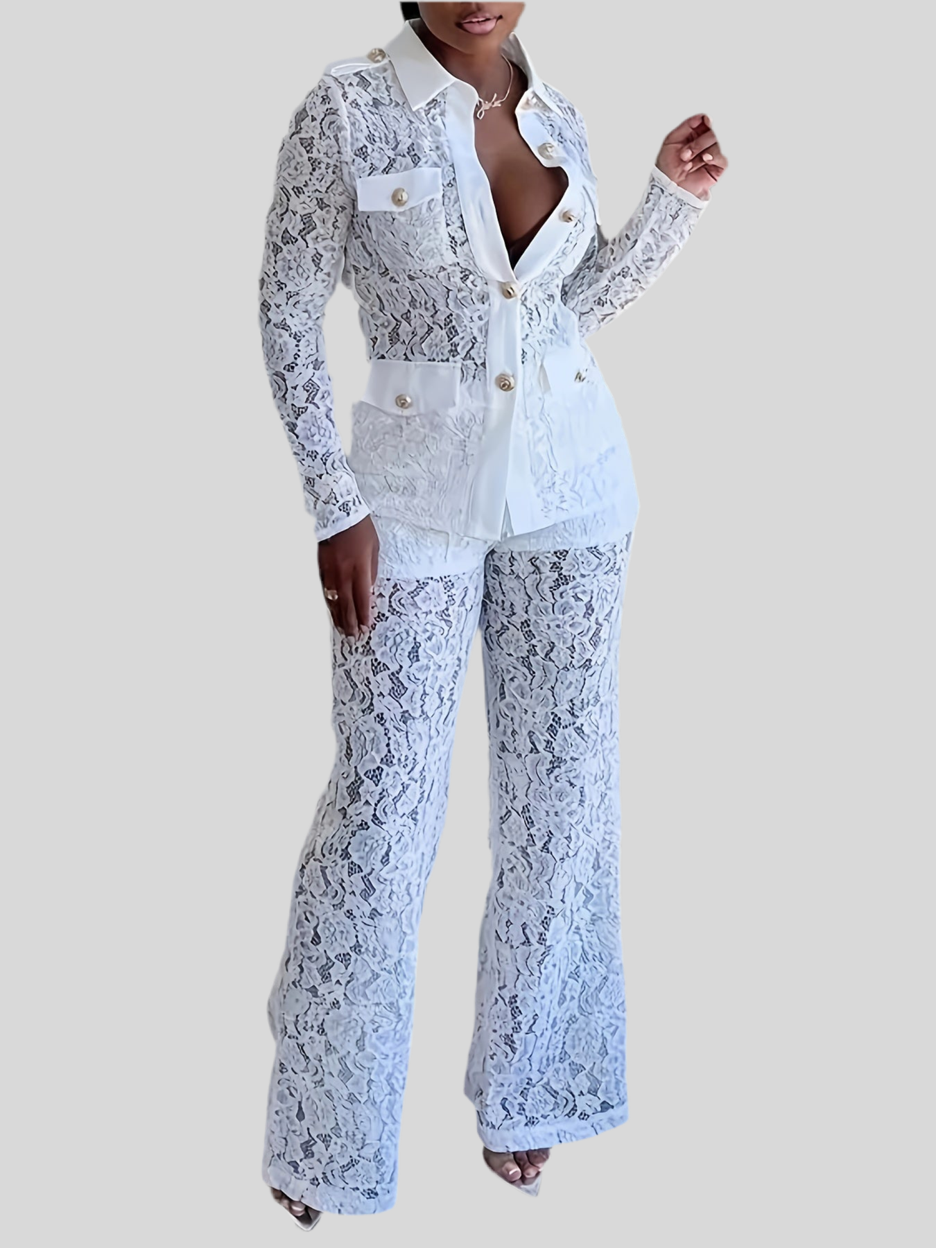 Sophisticate Lace Pants Set