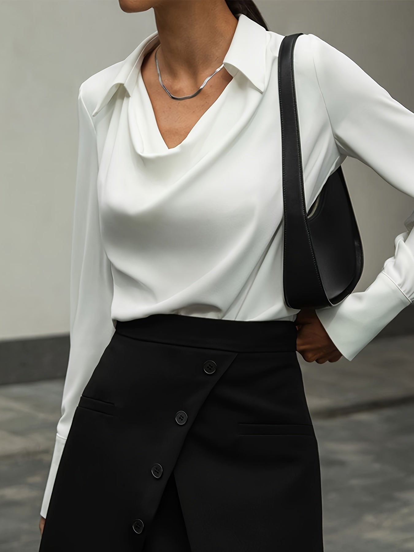 SophisticateElegant Cowl Neck top