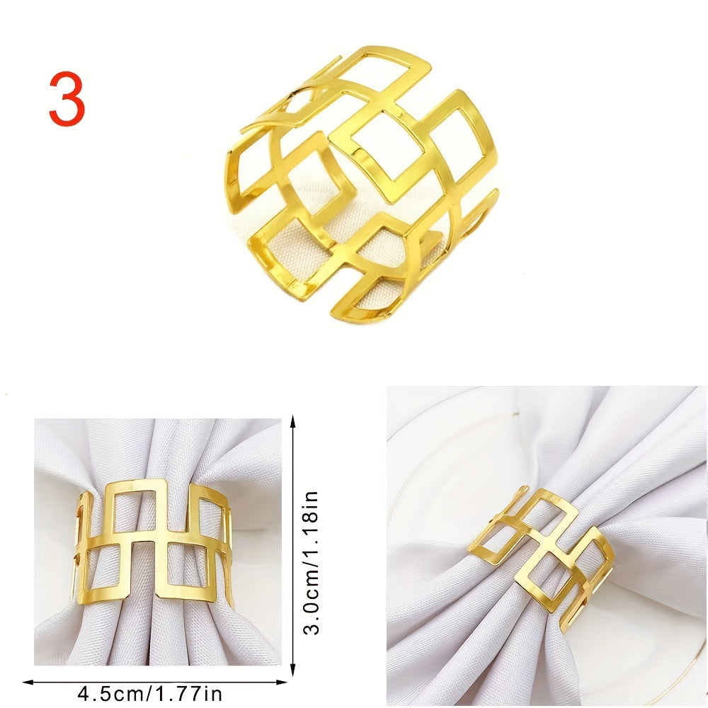 Sophisticate 6pcs Golden High-end Napkin Ring