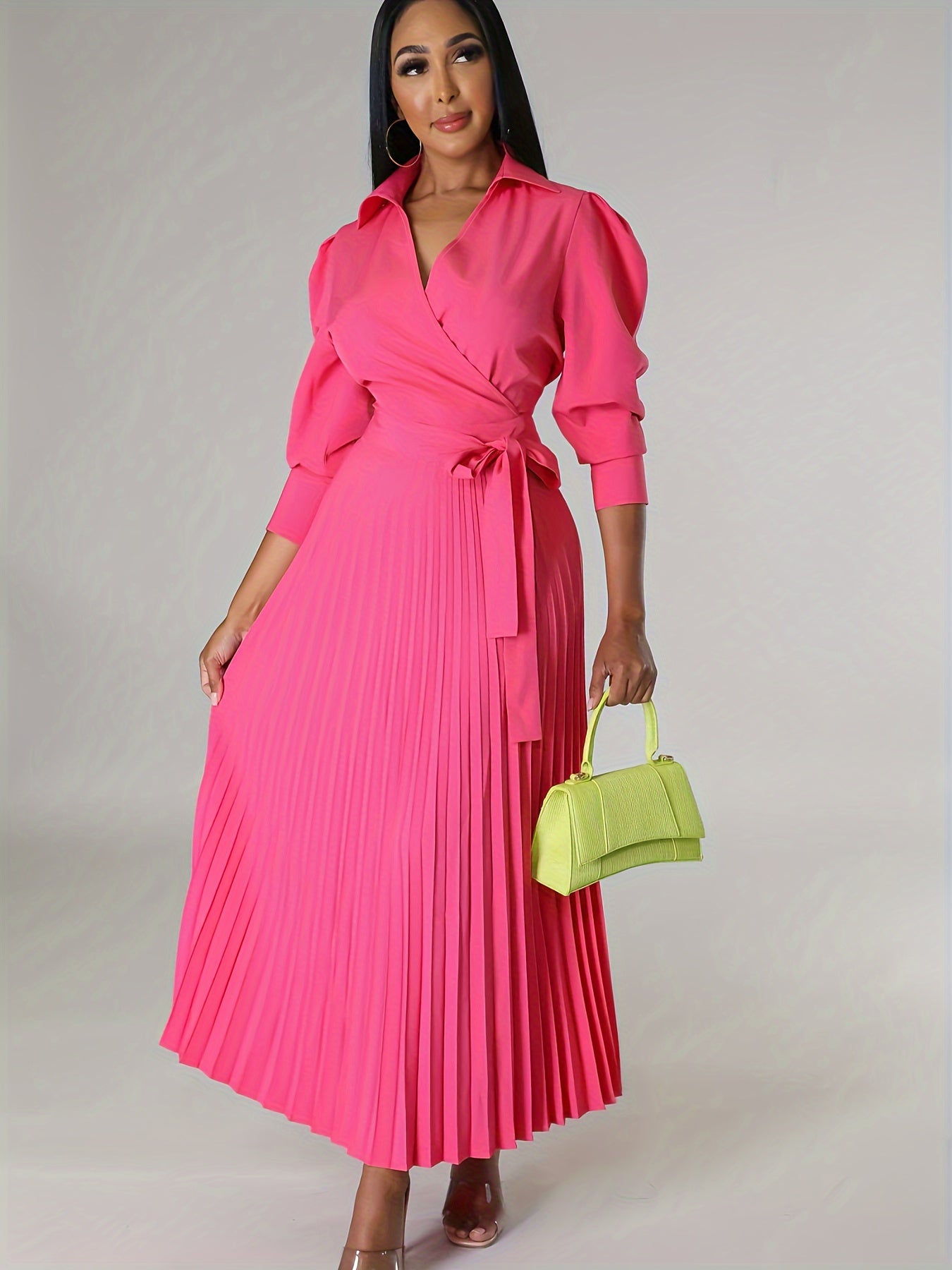 Sophisticate Pleated Long Dress