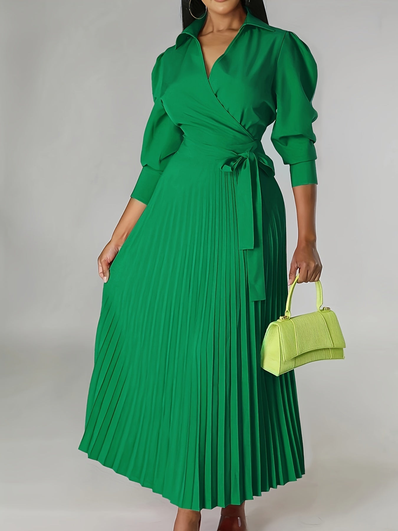 Sophisticate Pleated Long Dress