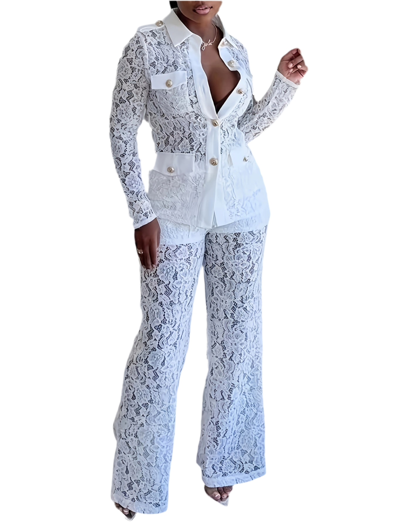 Sophisticate Lace Pants Set