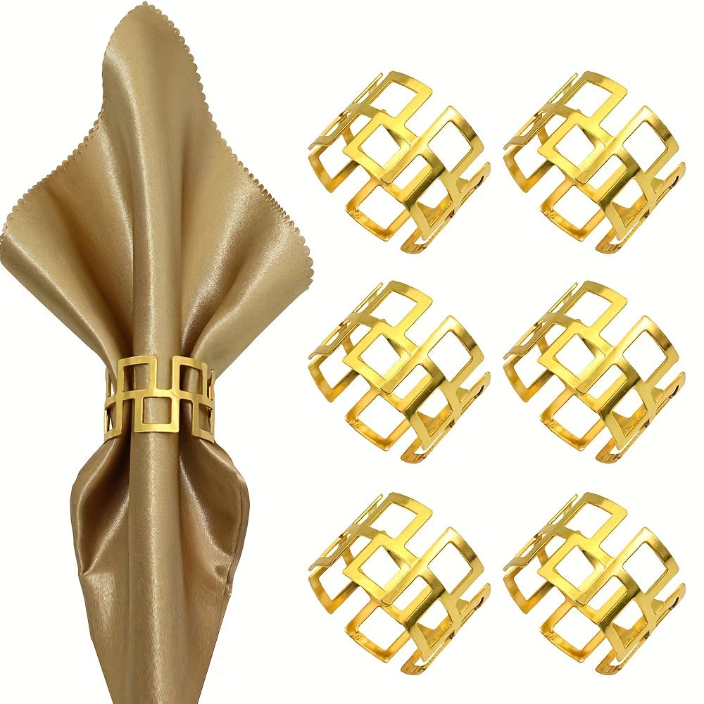 Sophisticate 6pcs Golden High-end Napkin Ring