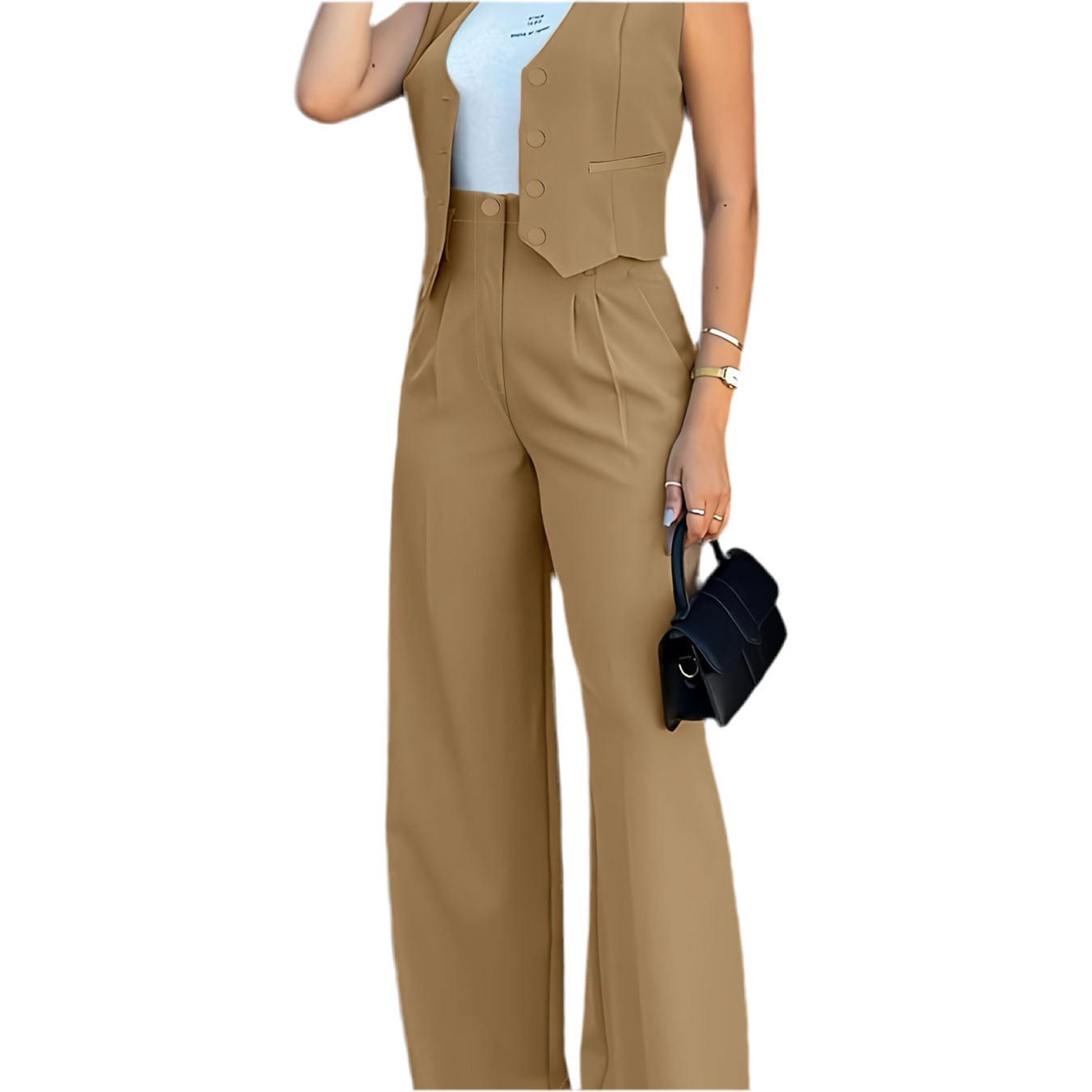 Sophisticate Vest & Wide-Leg Pants Set