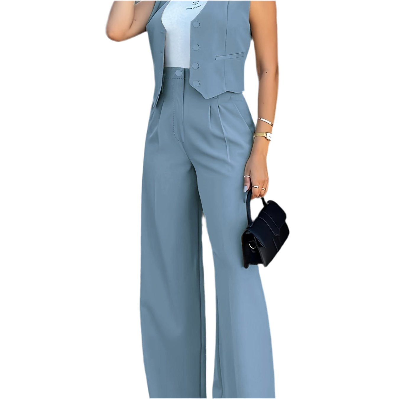 Sophisticate Vest & Wide-Leg Pants Set