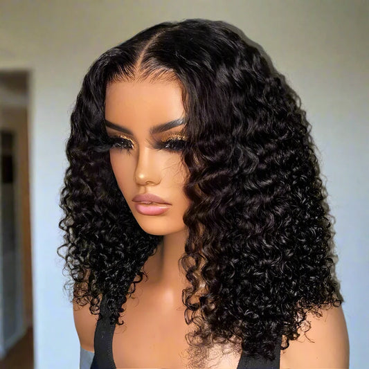 Sophisticate 13X4 Water Wave Bob Wigs Curly 5x5 Glueless Human Hair Wig