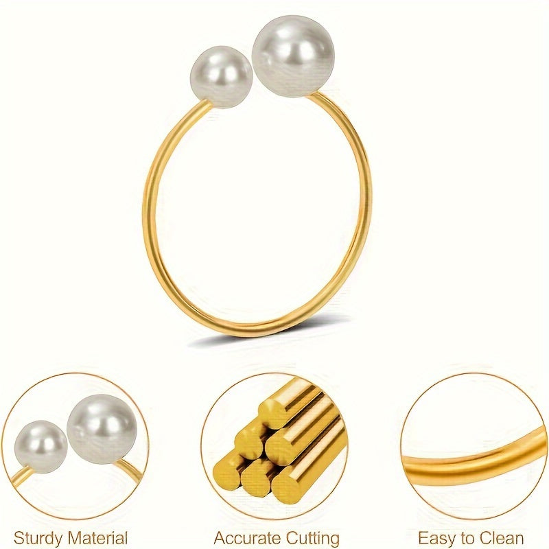 Sophisticate 12 Pcs Pearl Napkin Rings