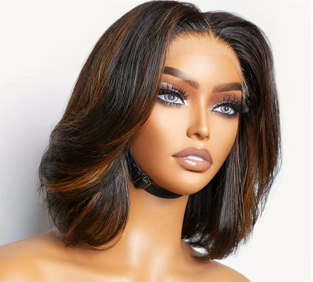 Sophisticate Glueless Bob Wig with 150% Density and 4x4 Lace Closure - Highlight Blonde Human Hair