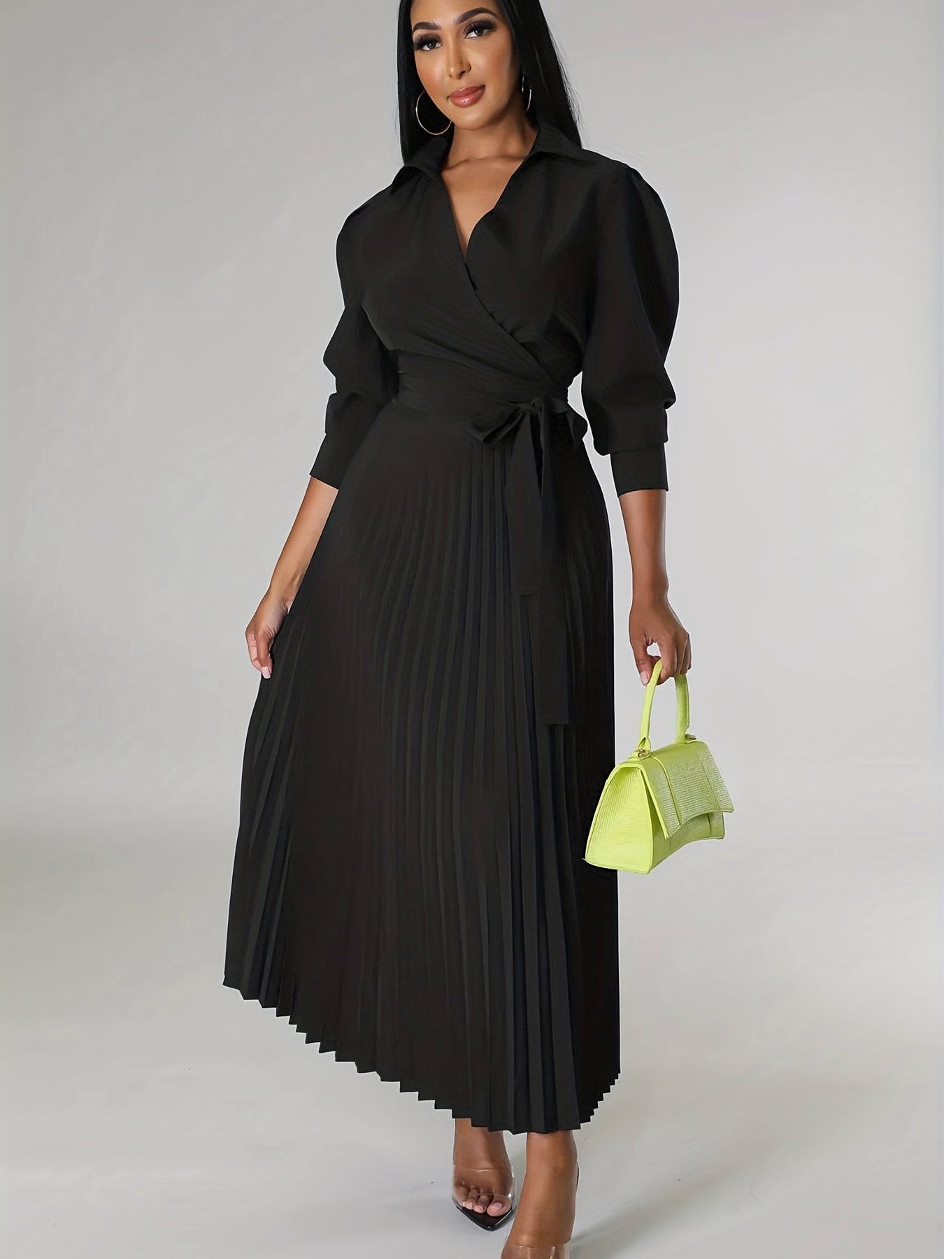 Sophisticate Pleated Long Dress