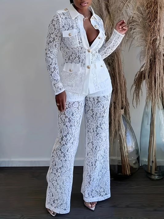 Sophisticate Lace Pants Set