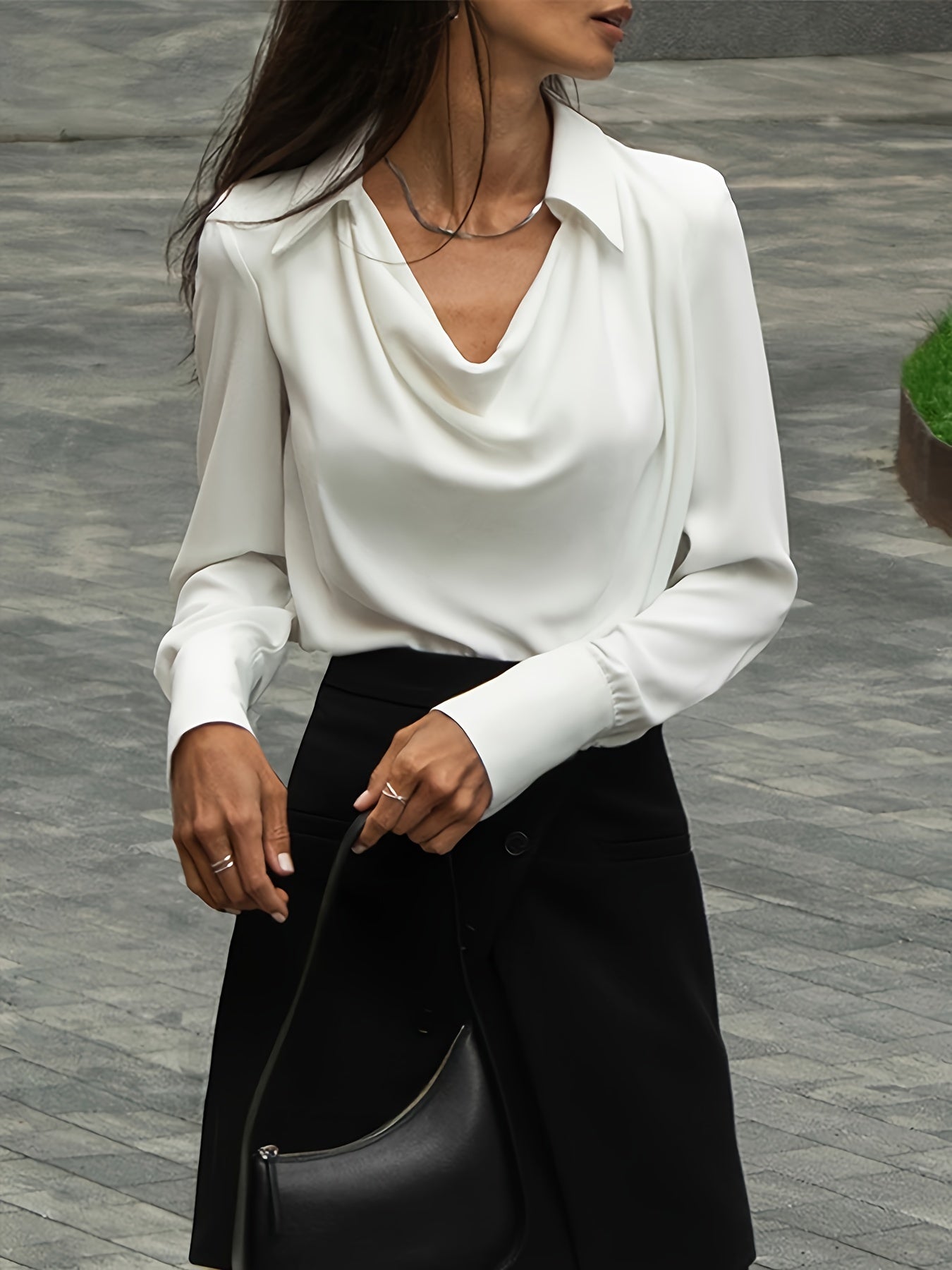 SophisticateElegant Cowl Neck top