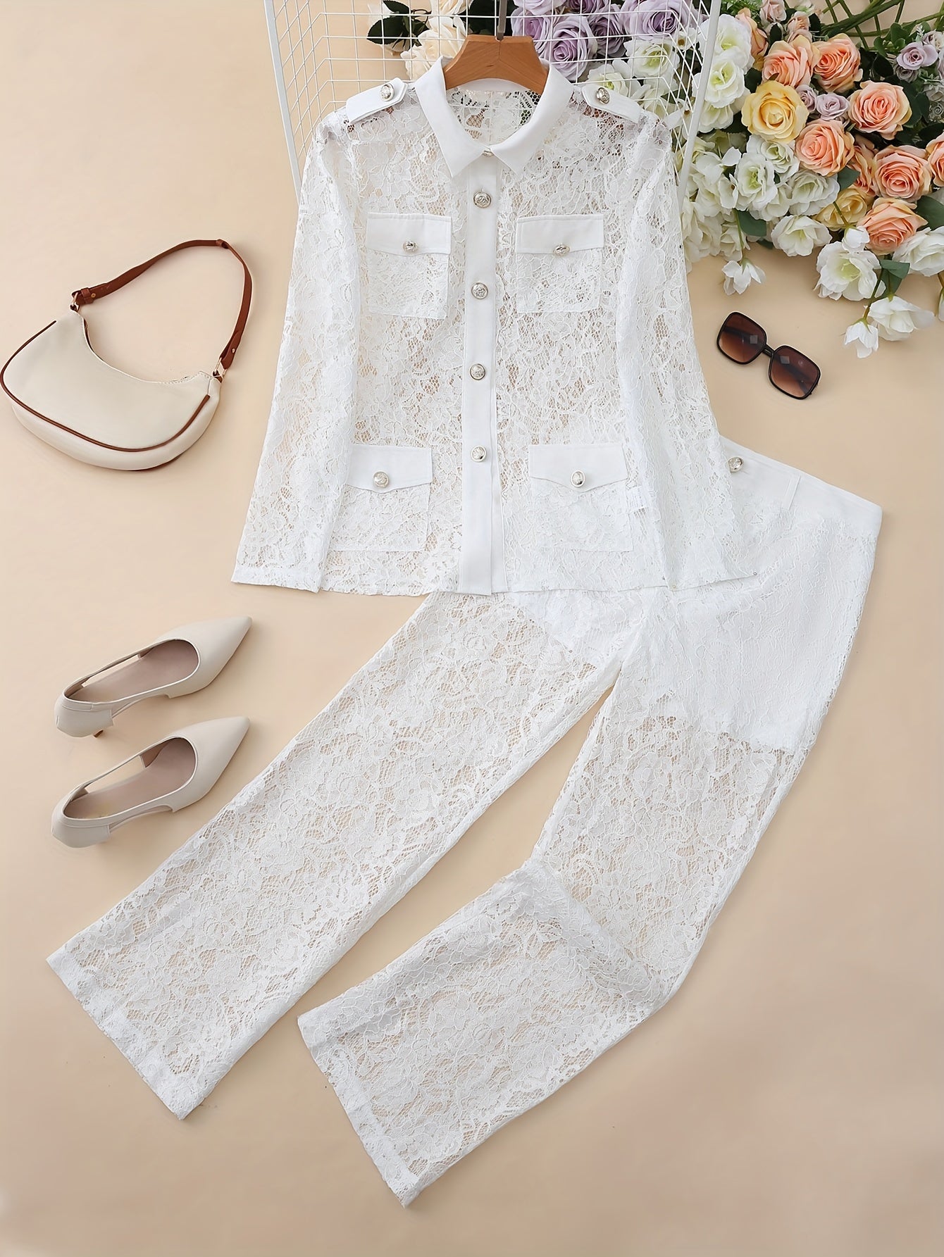 Sophisticate Lace Pants Set